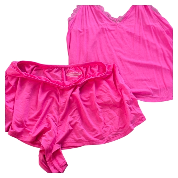 Victoria's Secret Pink Satin Pajama Set - Picture 1 of 13